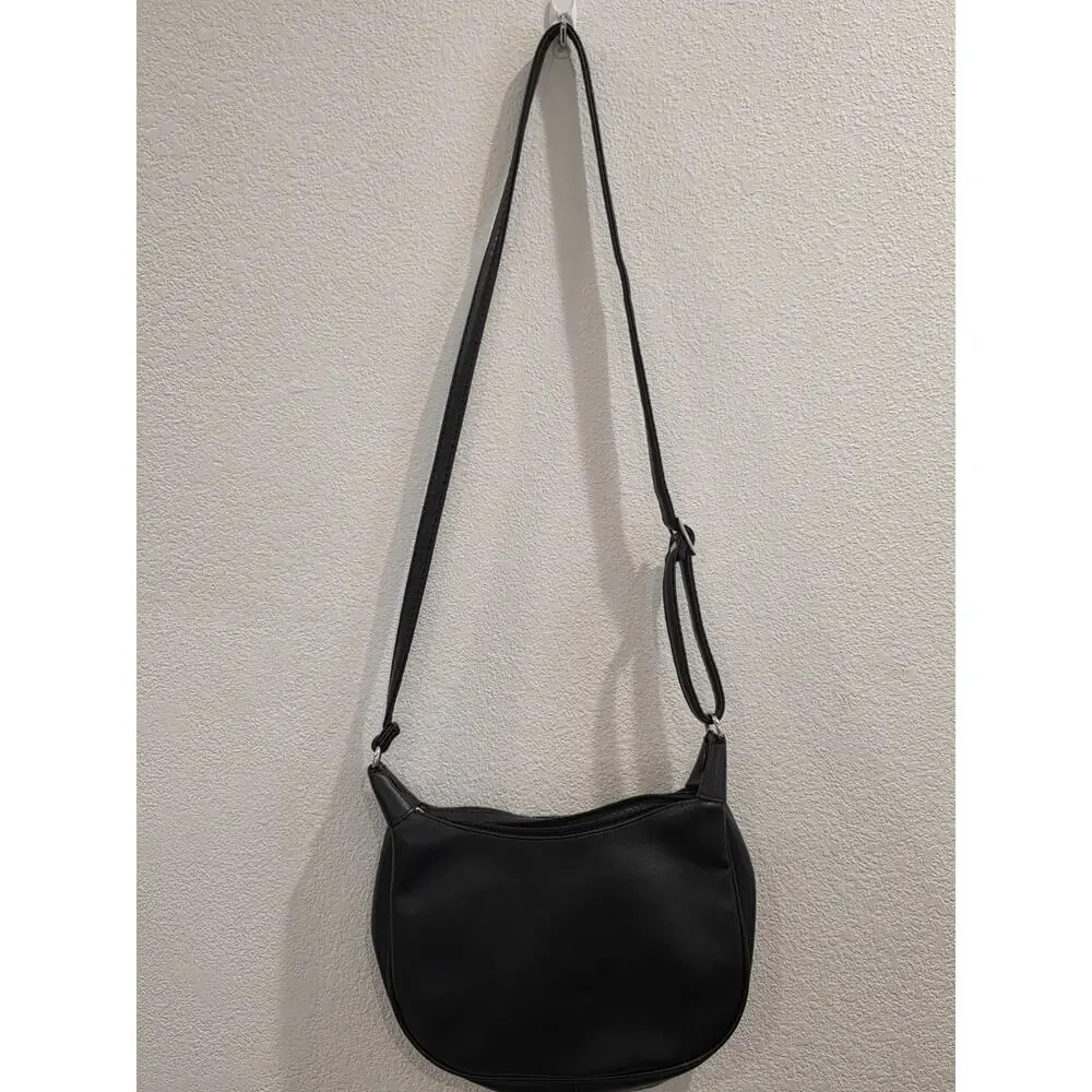 VTG Marc Chantel Leather PatchworkPiece Crossbody Purse Black GrayBrownBurgundy - Picture 8 of 9